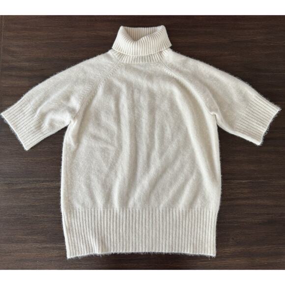 Lands' End Cream Turtleneck Sweater - Picture 1 of 8